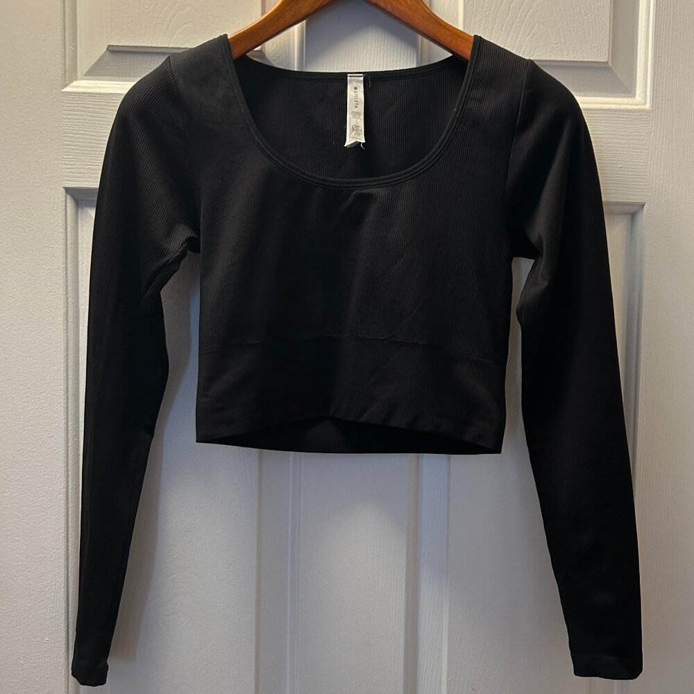Athleta Aurora Seamless Crop Ribbed Top, Size S